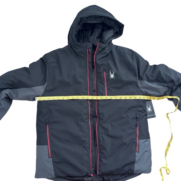 Men’s SPYDER gray, black and red City-to-Slope Ski Jacket medium - Picture 4 of 12